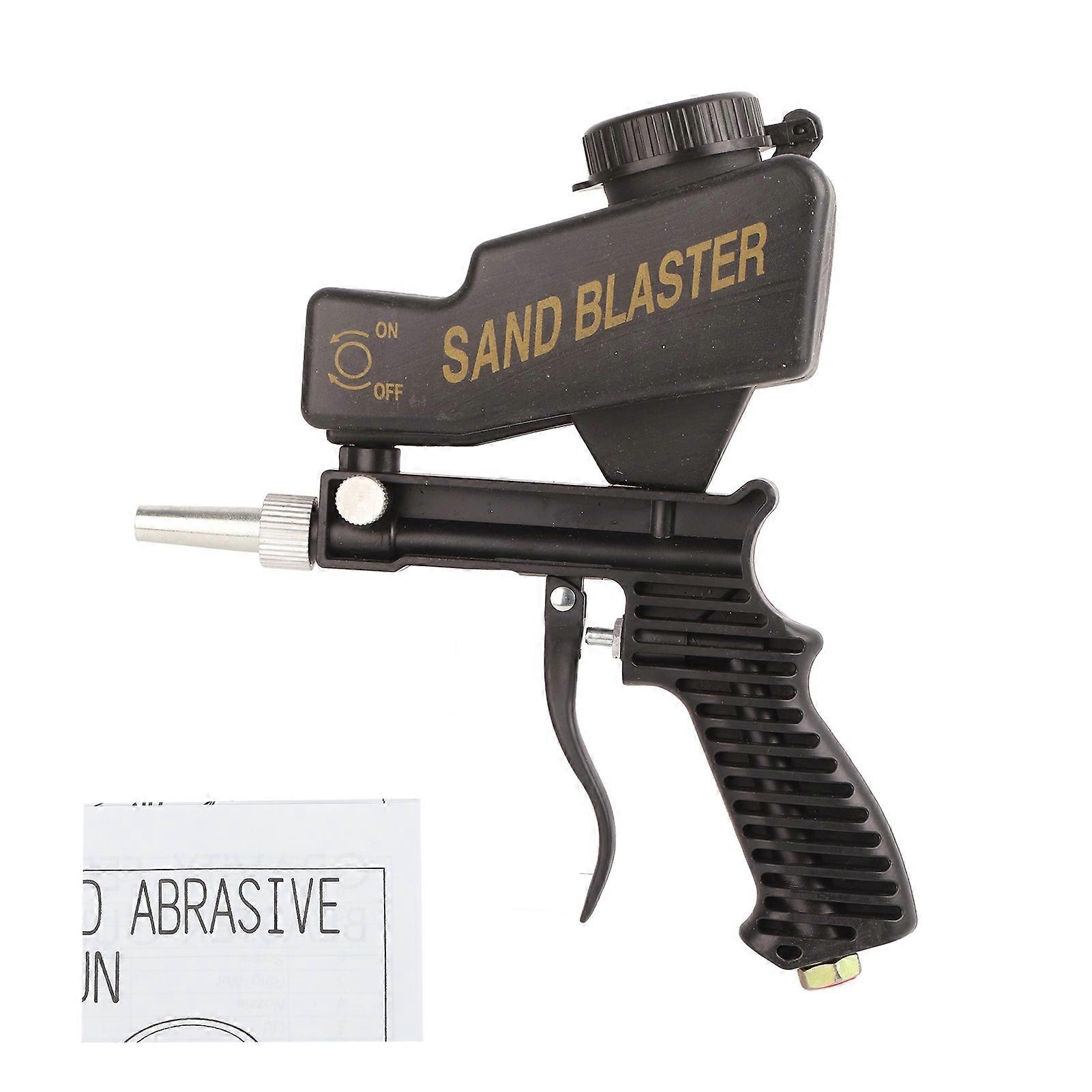 Small Portable Gravity Sandblasting Gun for Car Black