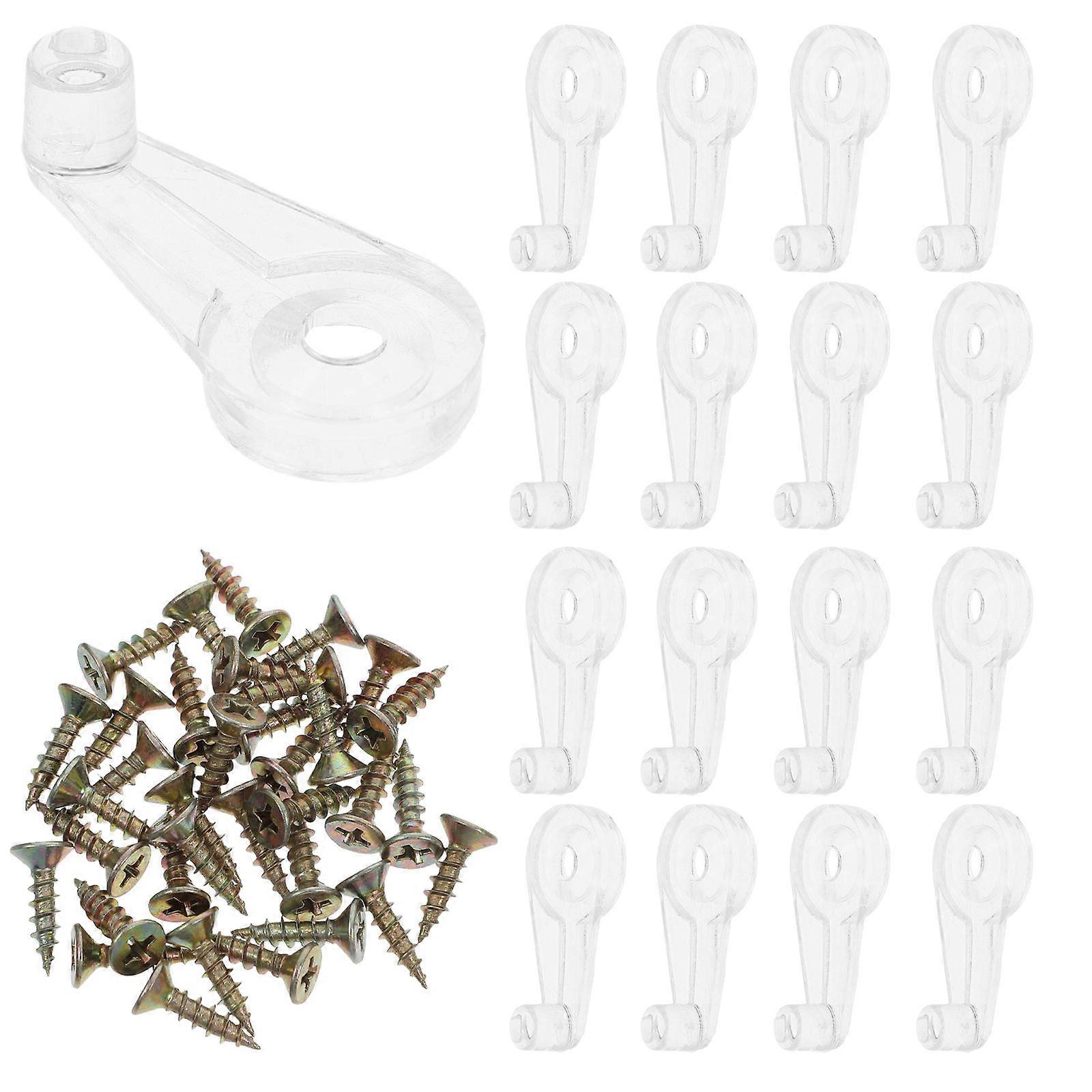Plastic Glass Retainer Clips for Cabinet Doors Hold 60Pcs