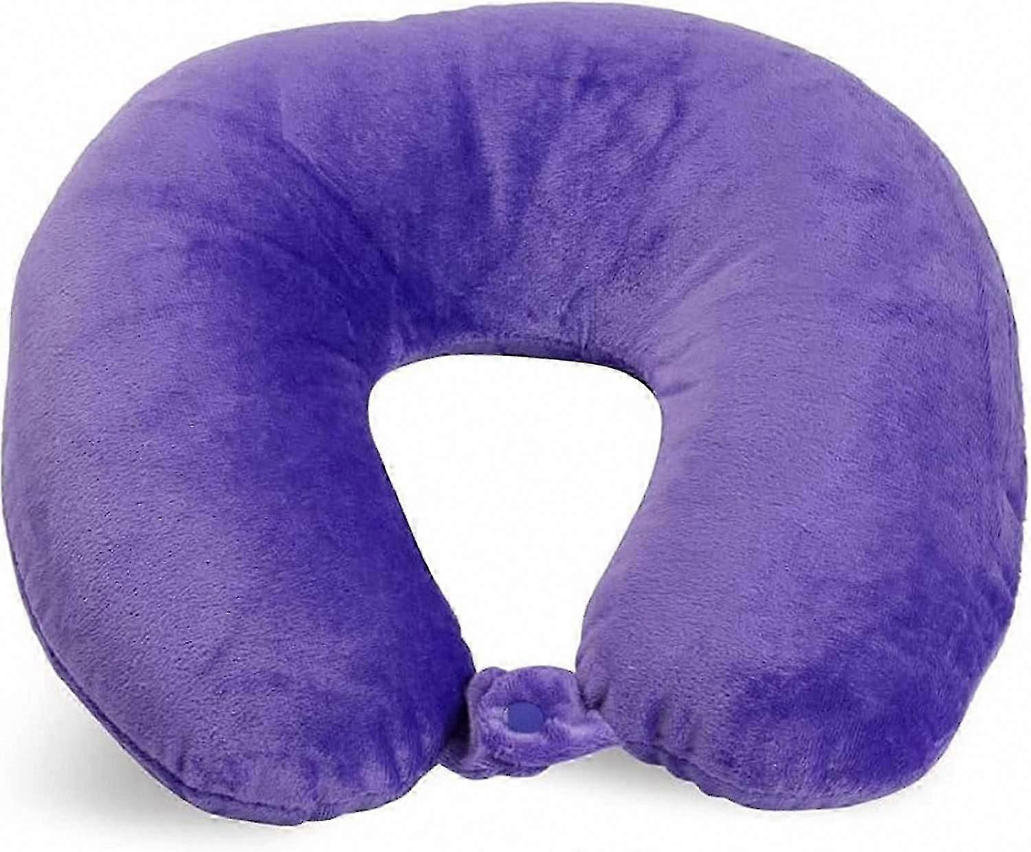 Feather Soft Microfiber Neck Pillow - Portable Support for UK Commuters, Perfect for Travel and Office Naps