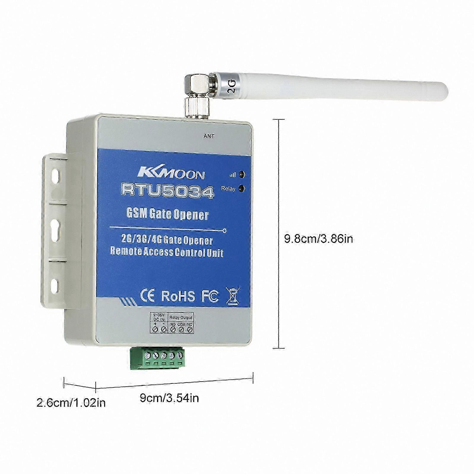 GSM Door Gate Opener with Remote Relay Switch and Free Call SMS Command Support 850/900/1800/1900MHz