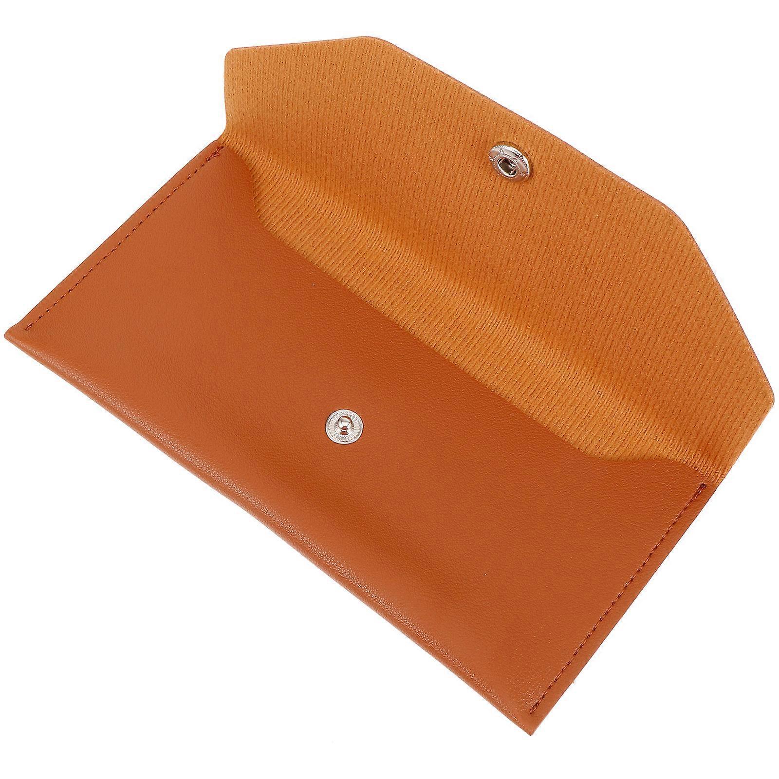 Cash Envelope Wallet PU Button Wallet for Storage Use Outdoor Envelope