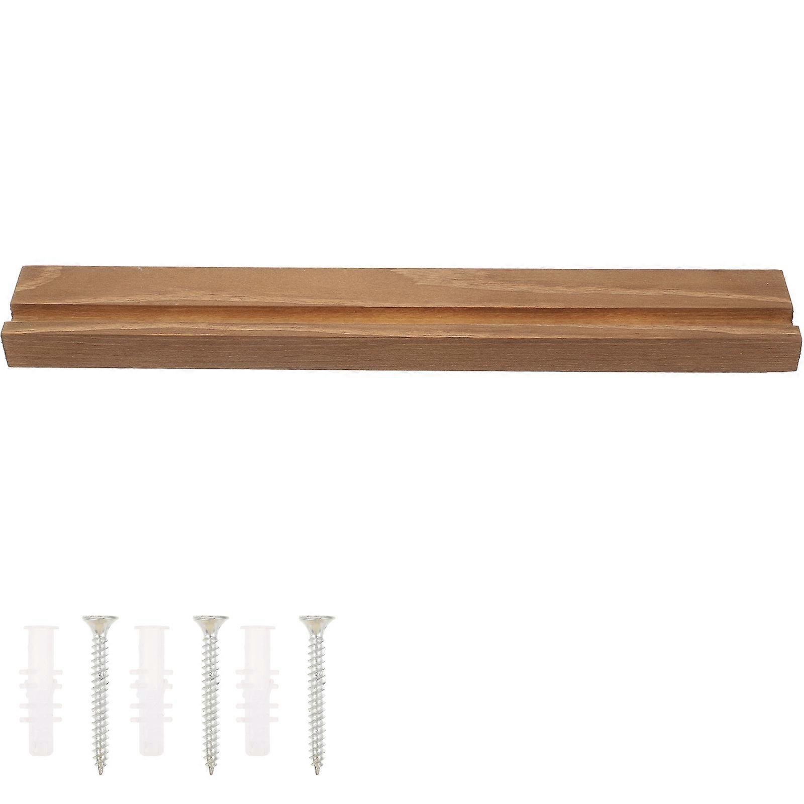 Wood Vinyl Record Holder Display Stand For Music Enthusiasts Rectangular Shape 1Pack