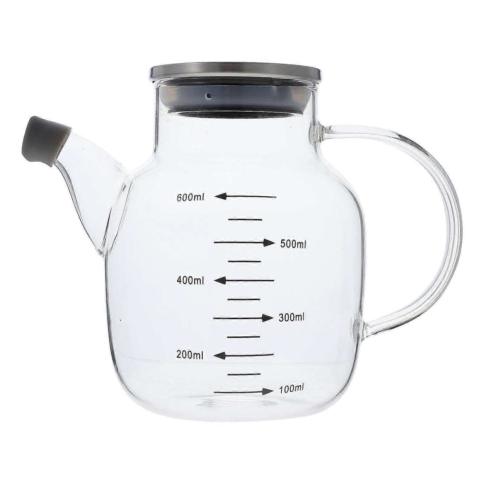 Glass Oil Pot for Home Use with 2Pcs Large-Capacity Oil Bottle