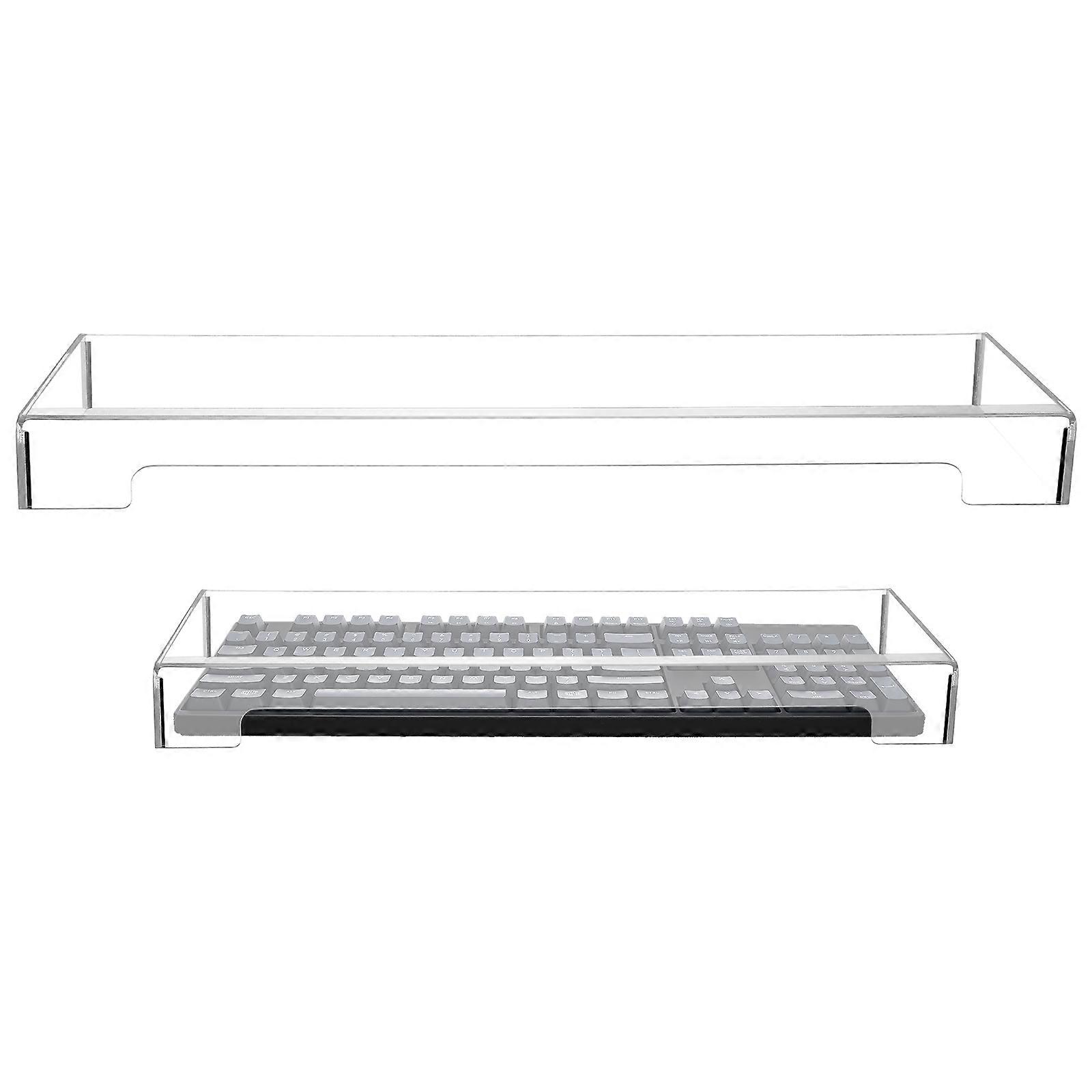 Acrylic Keyboard Cover Protector For Mechanical Keyboard 18.67X5.89X1.89inch Transparent Dust-proof 2Pcs