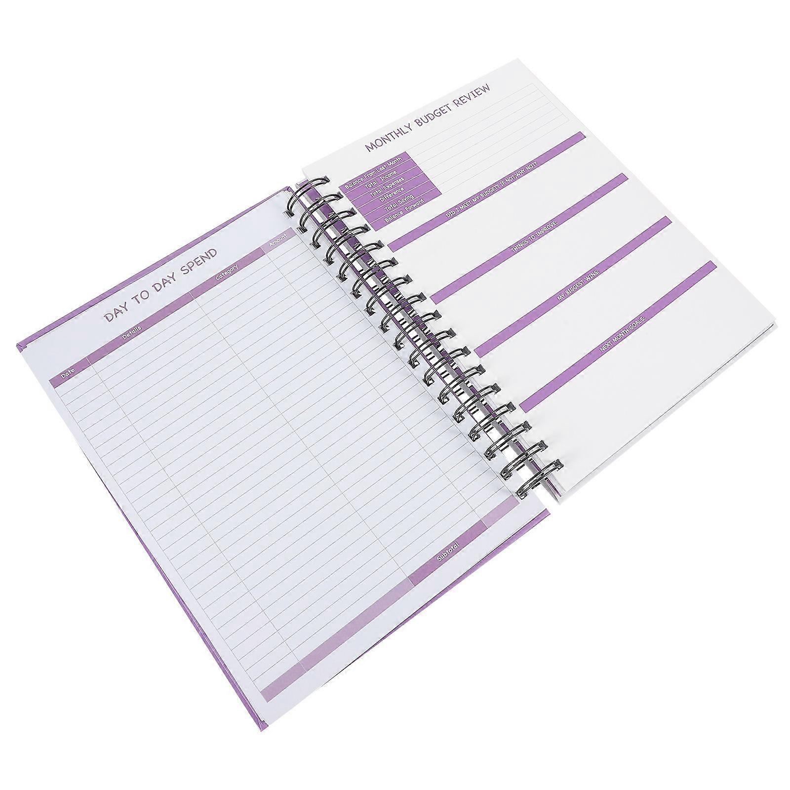 Money Budget Book For School Spiral Binding Paper Material Efficient Organization 1Pack
