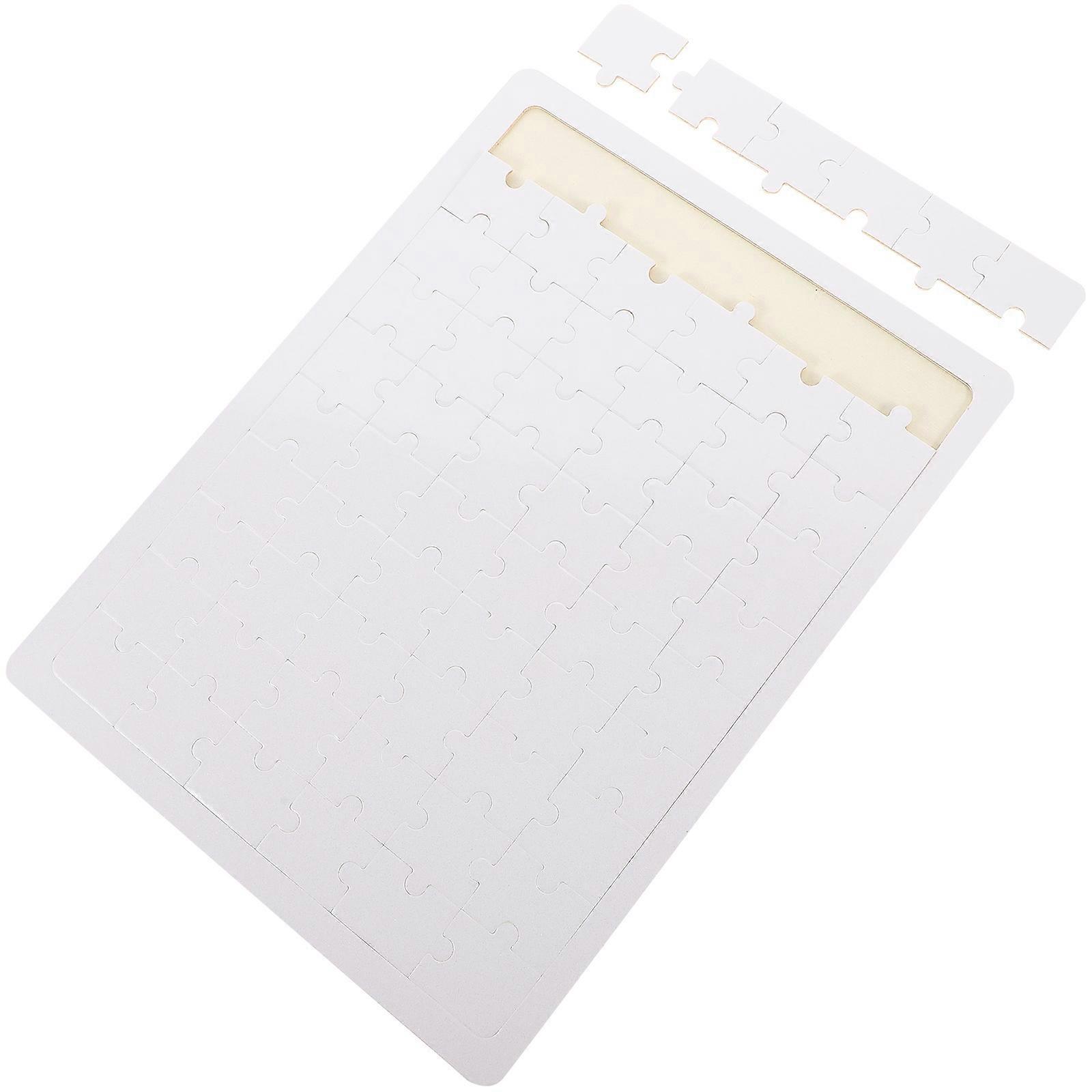 Paper Puzzle Piece Thermal Transfer DIY Puzzle Set of 5Pcs White