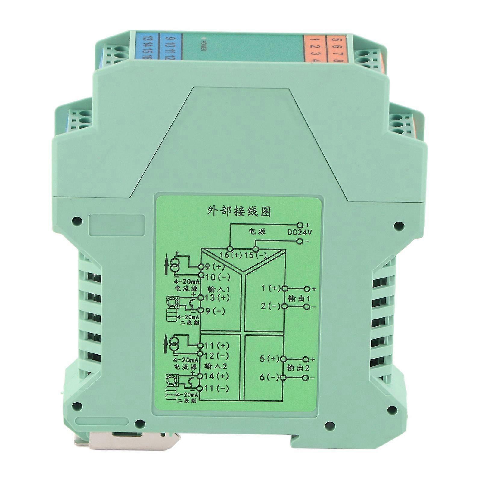 High quality  DC24V current transmitter two input two output 4-20mA analog PLC