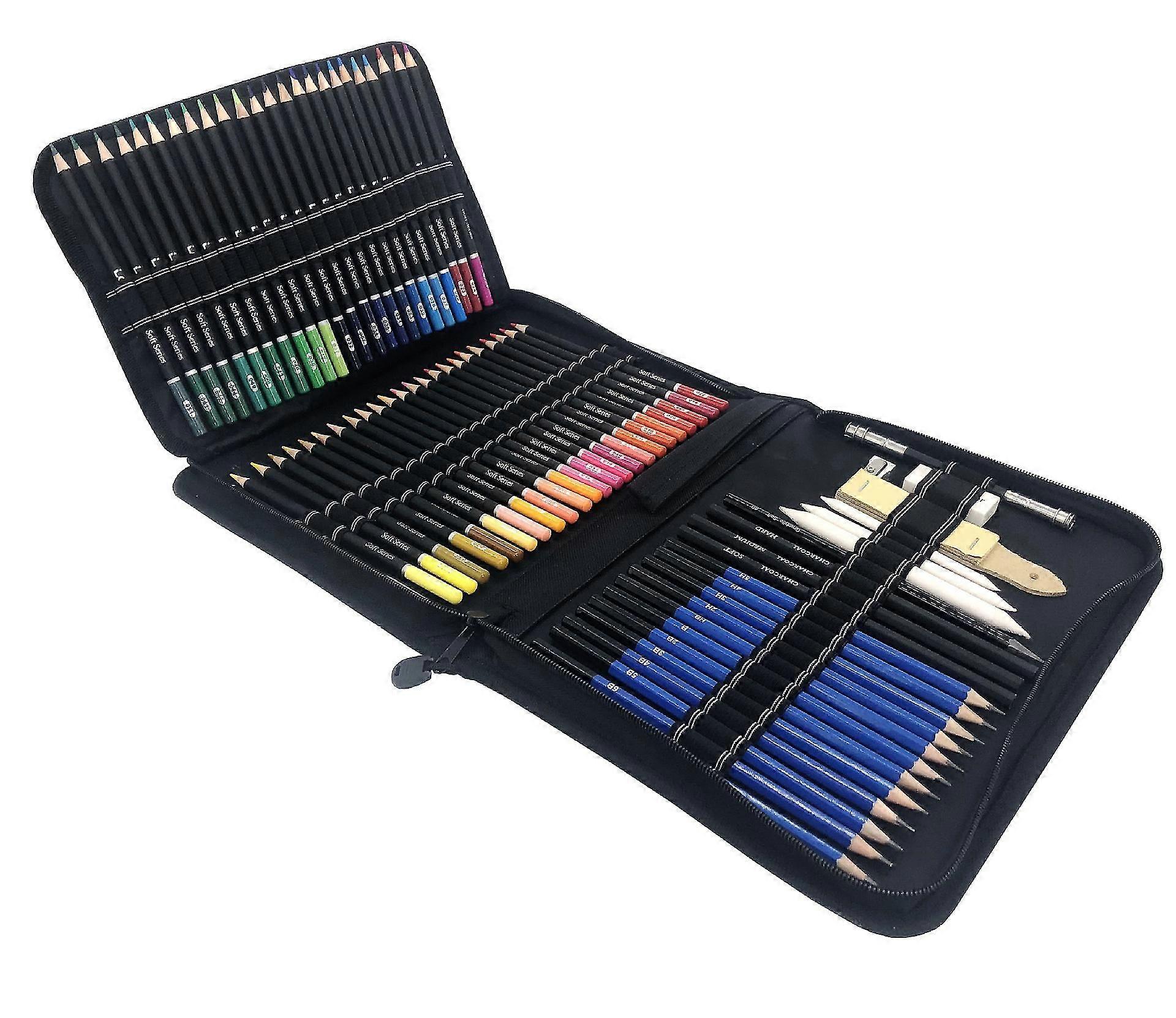 72 Professional Crayons Set, Oily Soft Thick Refills