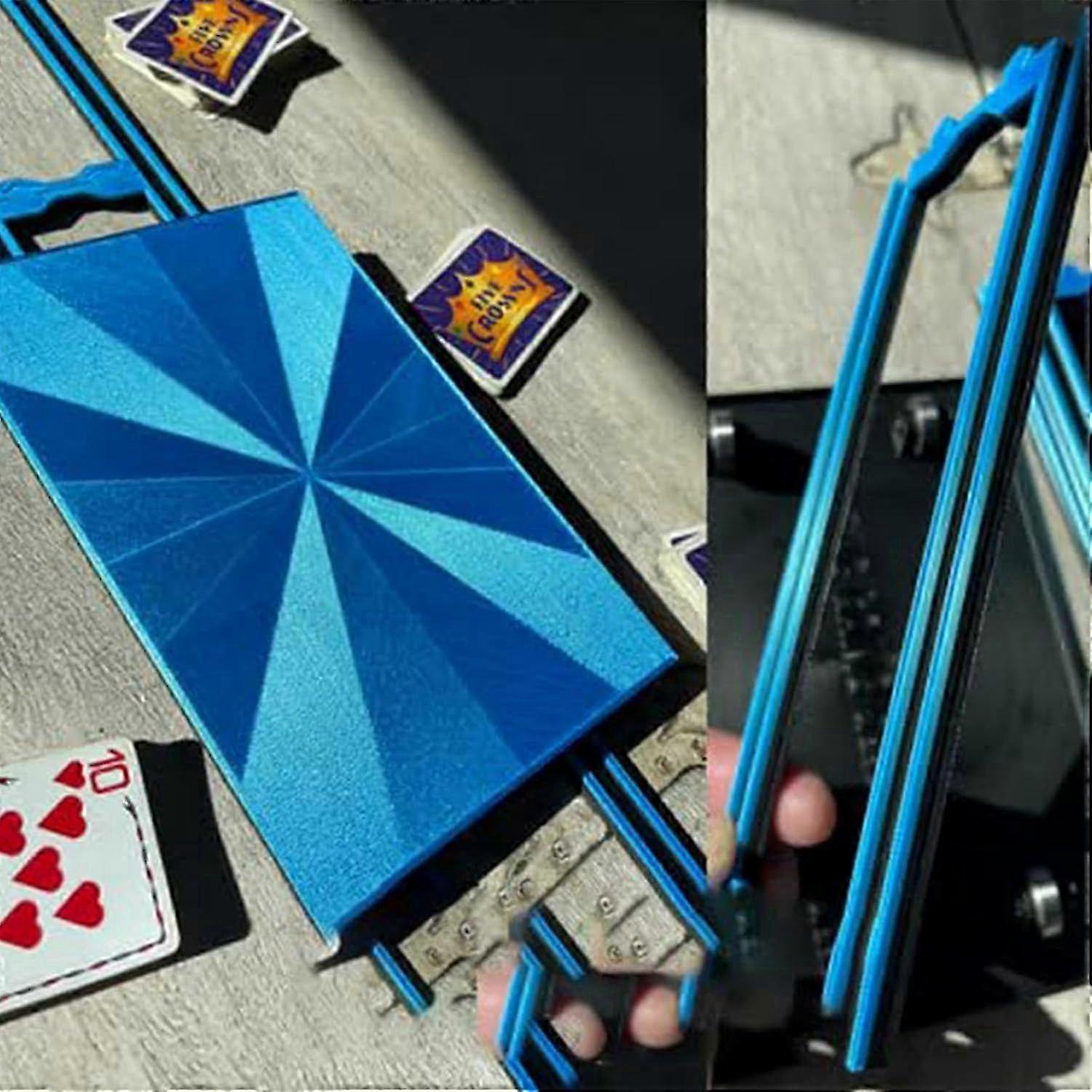 Portable Game Glider for Cards, Easy to Install, Table Card Game Glider with 5 Rails, Sliding Cards Effortlessly Along a Rai