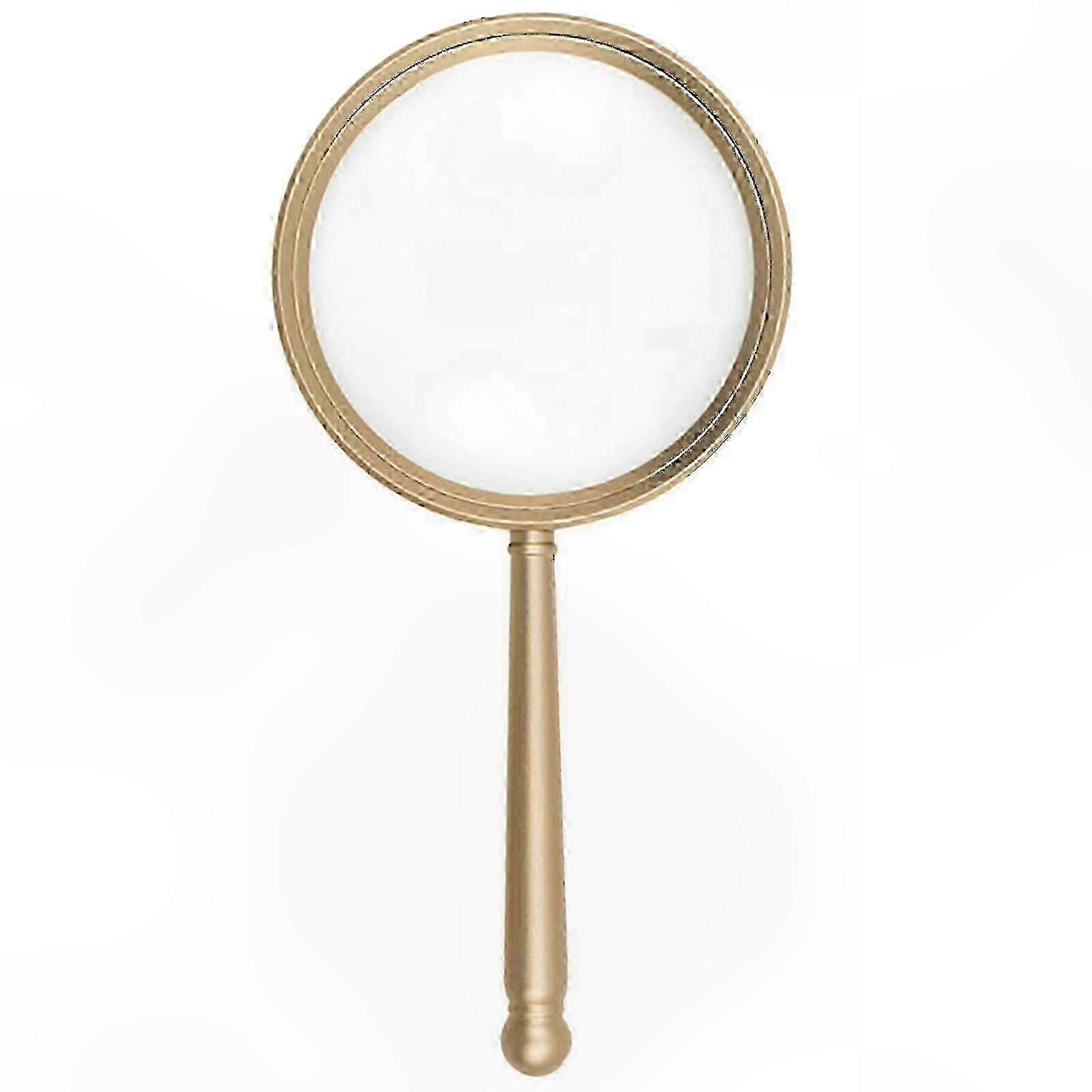 Magnifying Glass with Large Lens and Metal Handle for Handheld Use