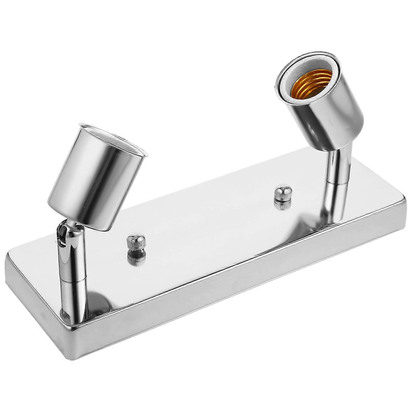 Steel Ceiling Mount Lamp Holder E27 for Wall Or Ceiling 2Pcs Silver