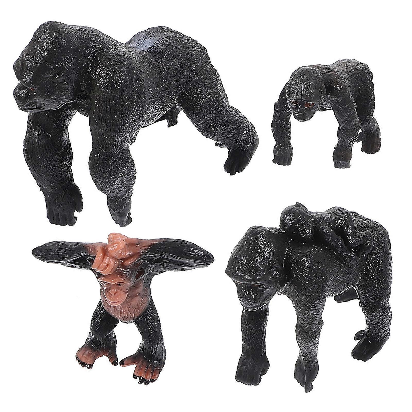 Forest Animal Statue 8 Pcs Chimpanzee Models For Home Decoration Children Assorted Development Decorative Use