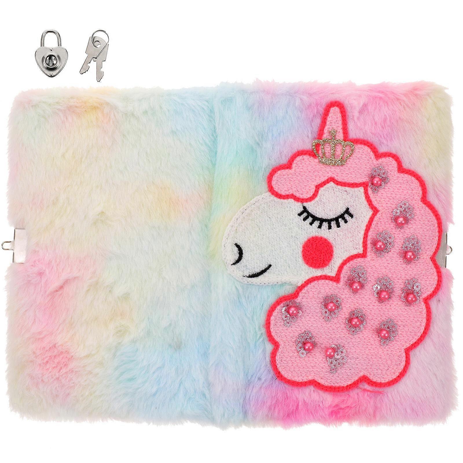 Diary for Girls Plush Cover Note Book for Writing 5Pcs Bundle