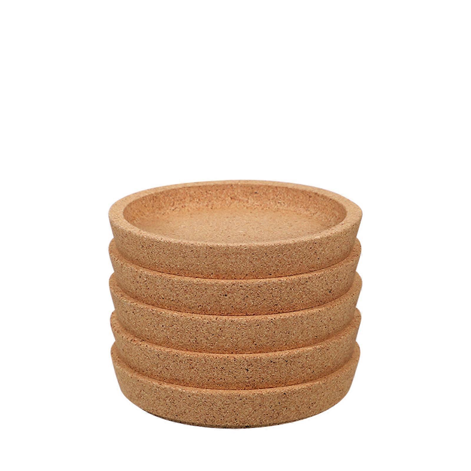 Round Coasters Cork Coasters for Cup Protection 2Pcs Beige Set