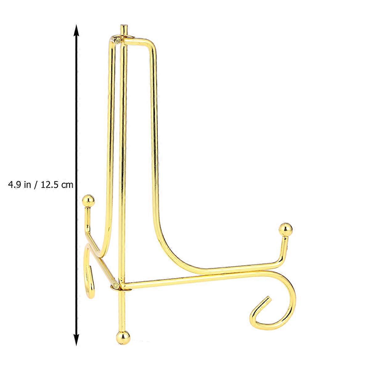 מעמד תצוגה מברזל מסגרת תמונה מחזיק מעצבים 5 אינץ' זהב מחזיק ספרים 1 סט