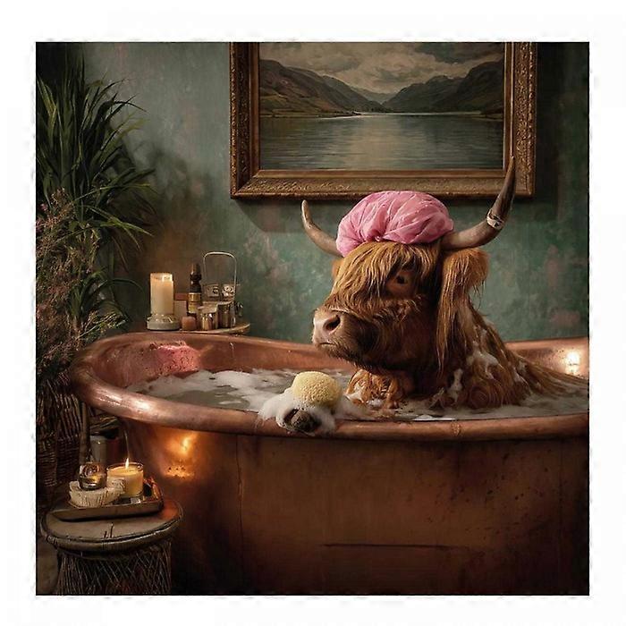 Highland Games Pampered Cow Poster