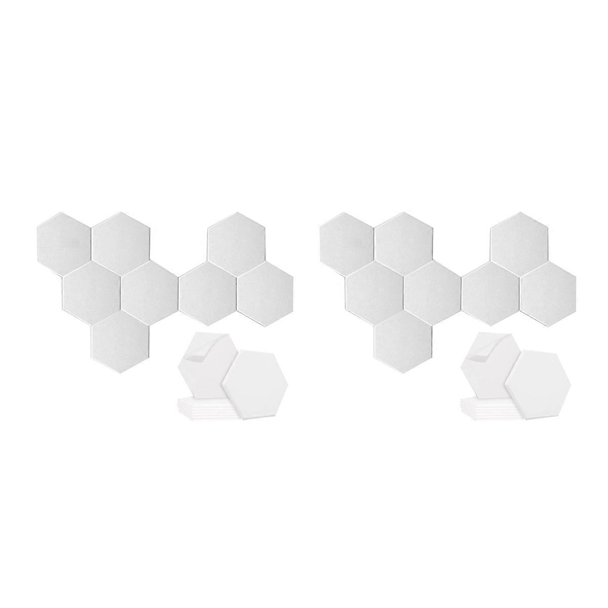 8 Pack Self-Adhesive Hexagonal Acoustic Panel,White