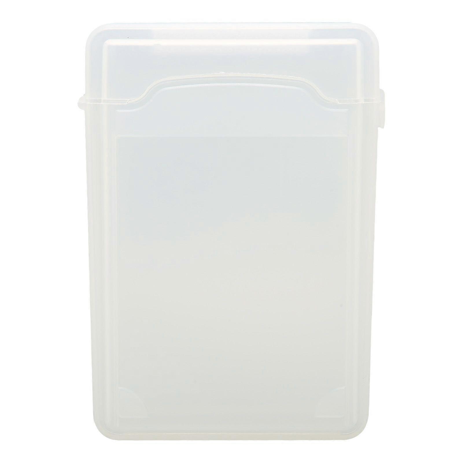 3.5in Hard Drive Case Translucent White Dual Disc Shock Proof Anti Static External Hard Drive Storage Protection Box (Not Inclube Hard Disk)