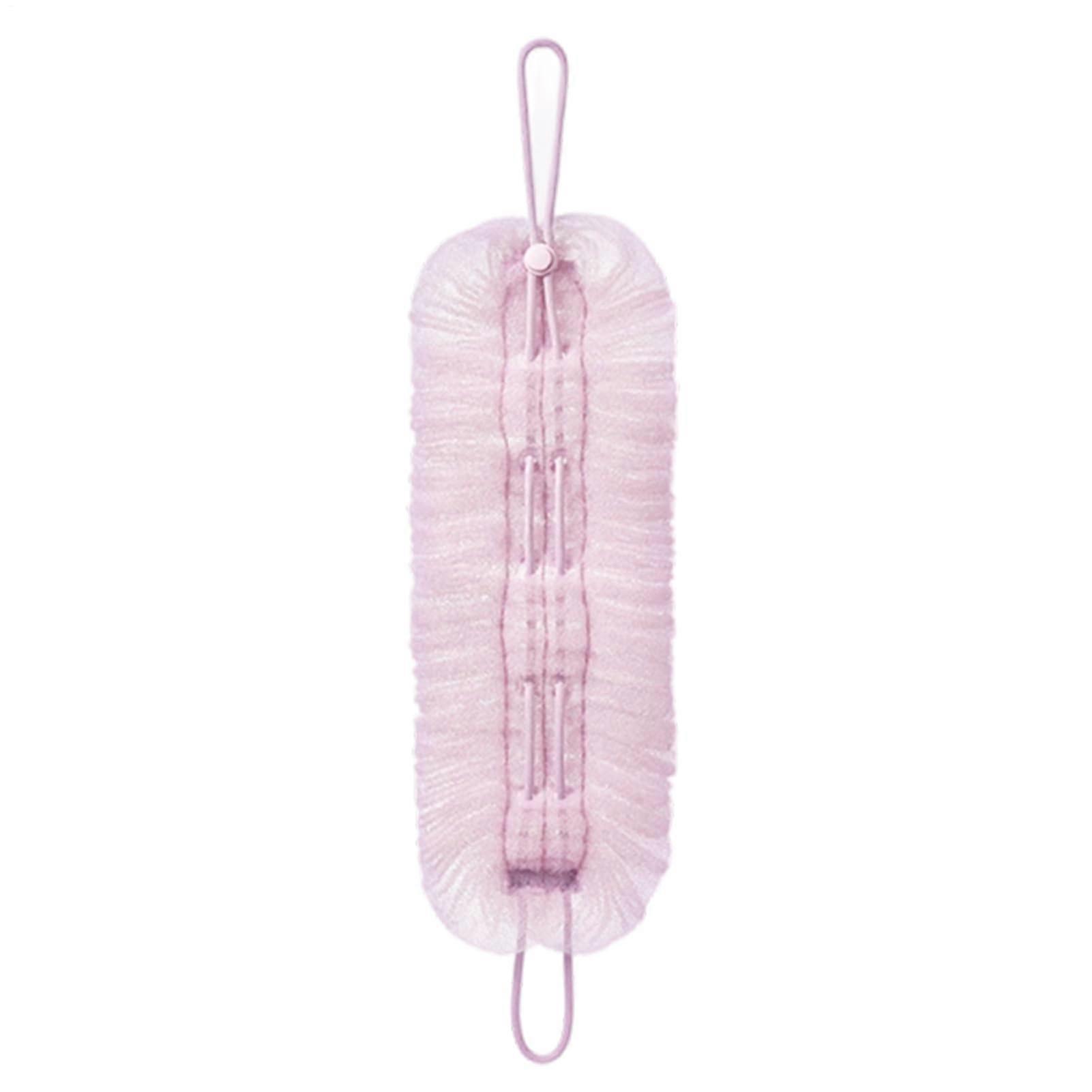 Shower Pouf and Back Scrubber Combo Purple With Suction Cup Washcloth Towel Bath Pouf For Women Men Family Friends