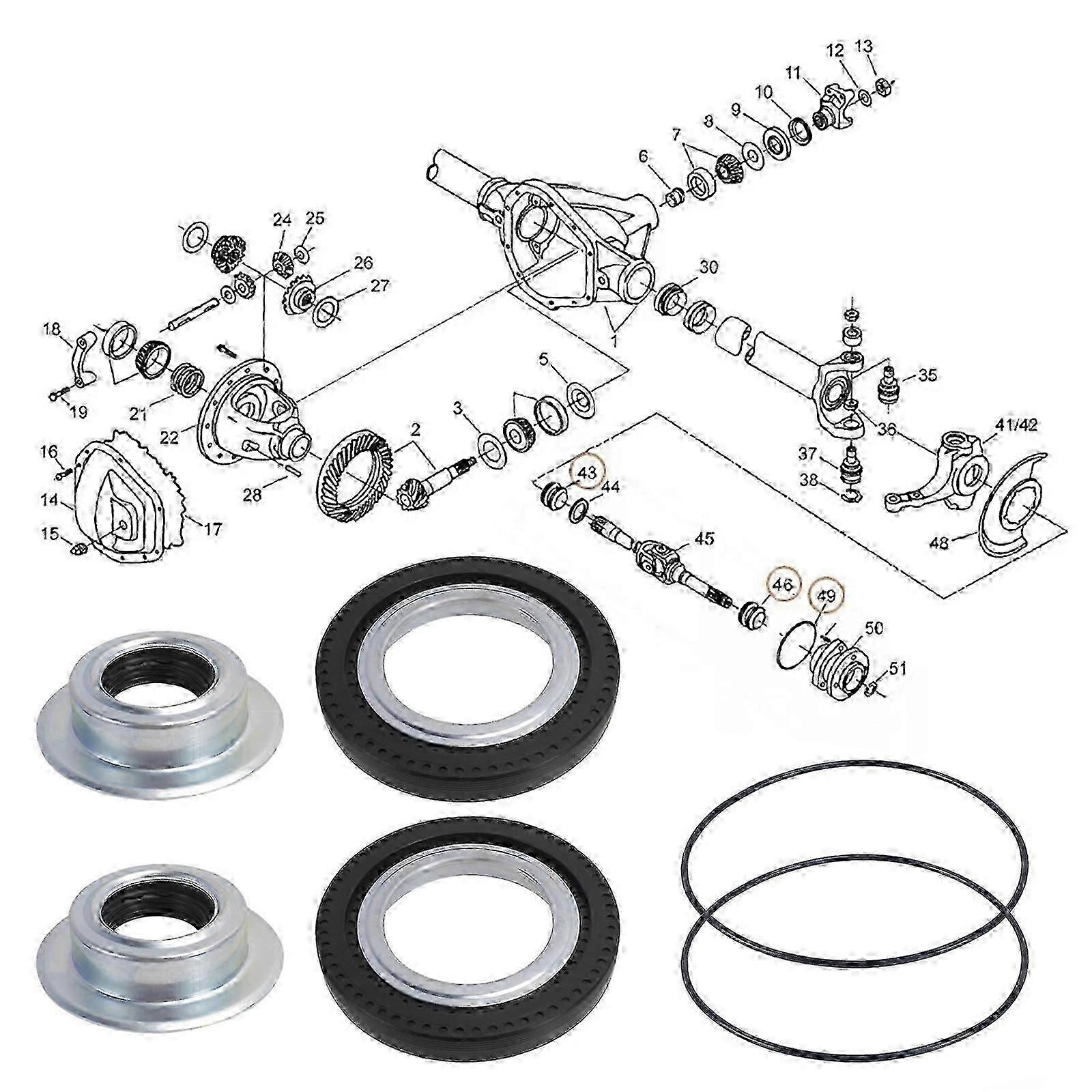 F250 F350 F450 F550 Axle Kit For 60 2005-2019 Models