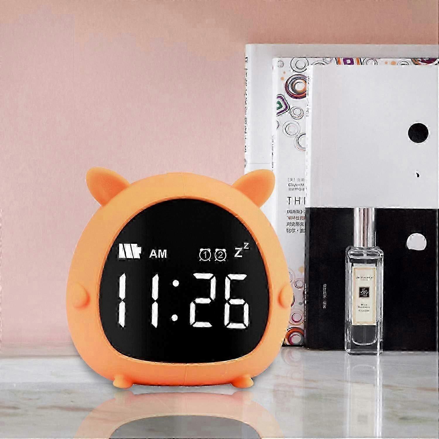 Digital Alarm Clock for Kids, LED Display Silent Non-Ticking Children's Alarm Clock with Snooze & Countdown, Portable Travel Alarm Clock wit