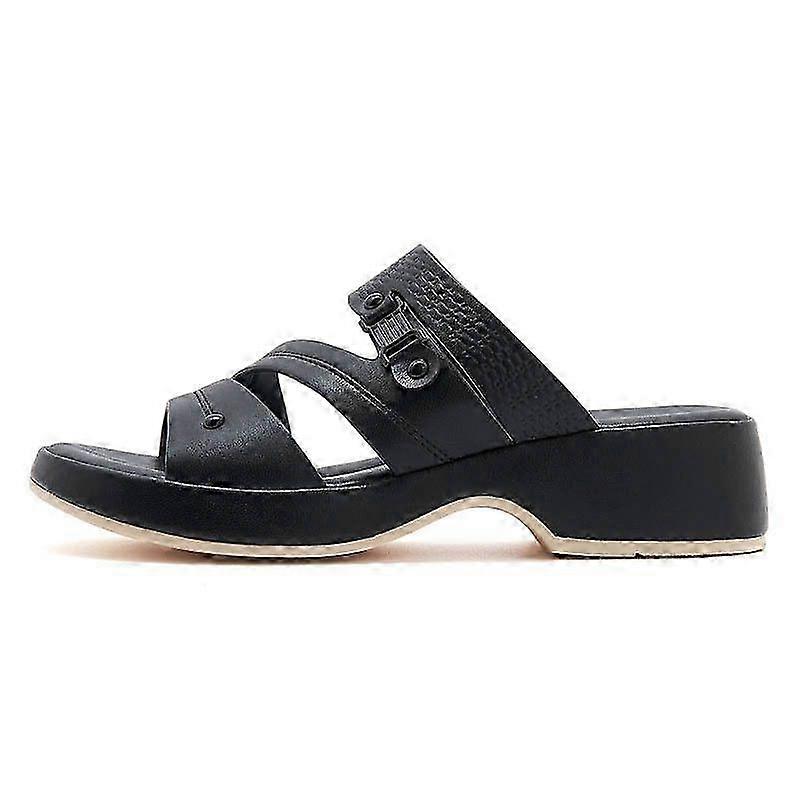 2025 V2-2 Spring And Summer Leisure Non-Slip Buckle Seaside Beach Wedge Plus Size Slippers Women