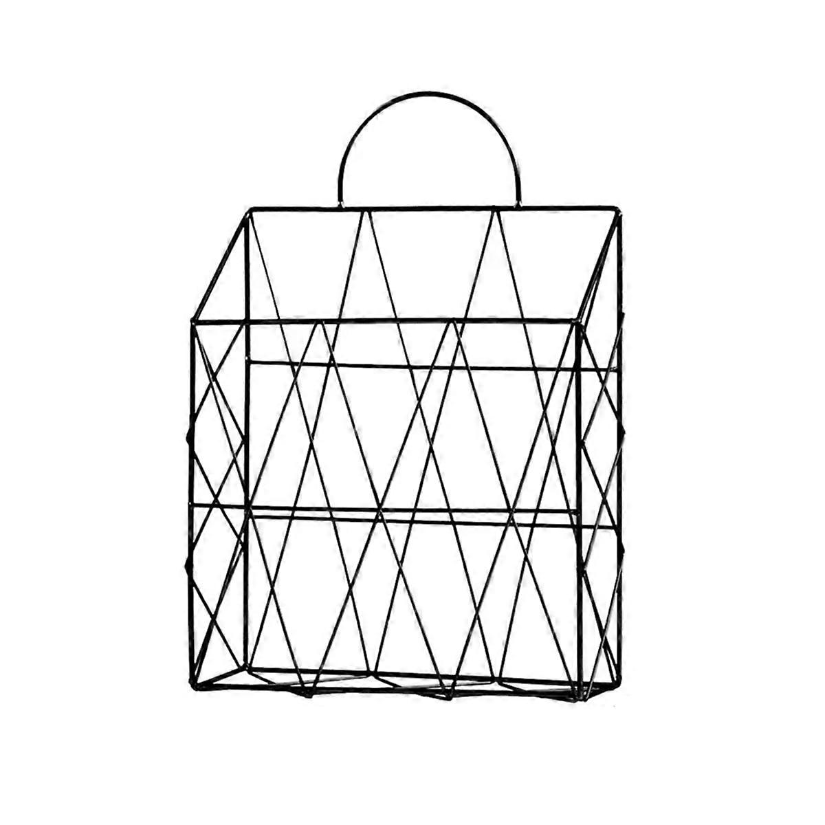 File Organizer Wall Mount Decorative Organizer Vertical Wire Shelf Display Holder Stylish Space Saving File Storage A