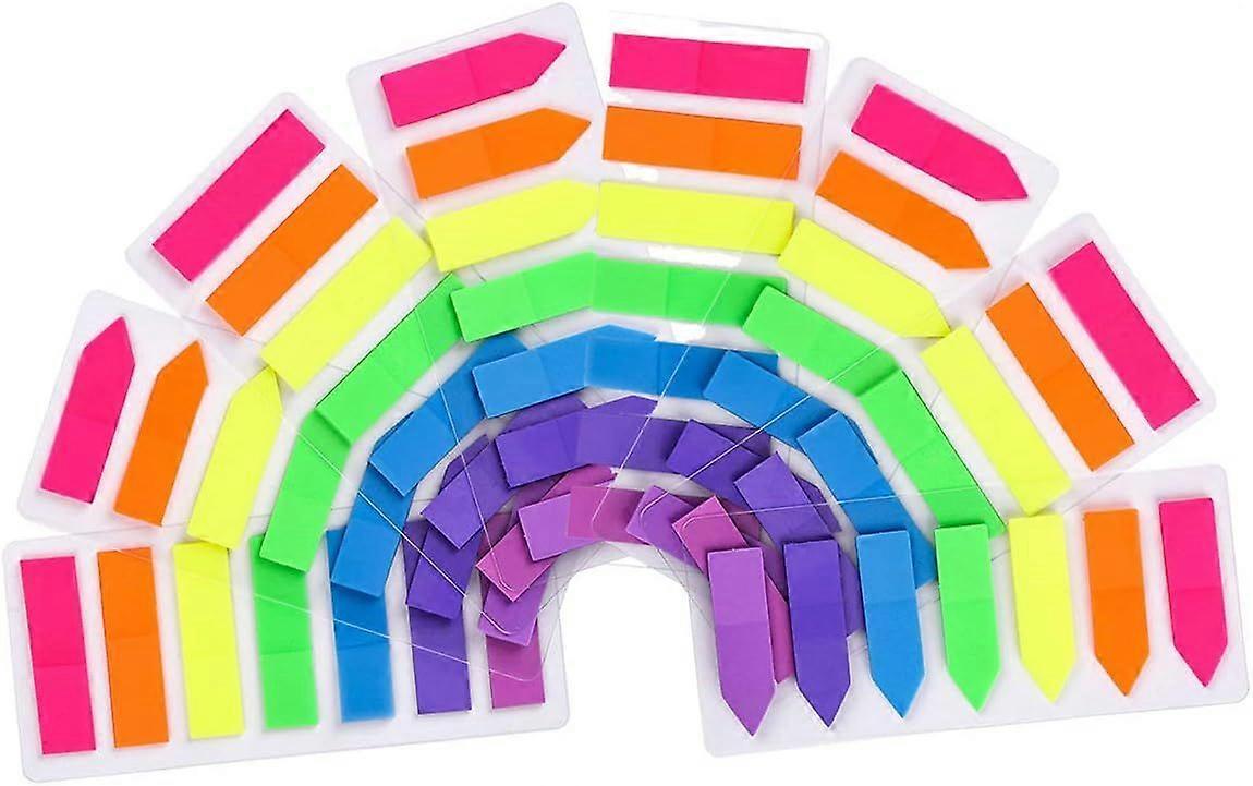 Colored Sticky Neon Flags Index Tabs Page Markers Highlight Strips Writable