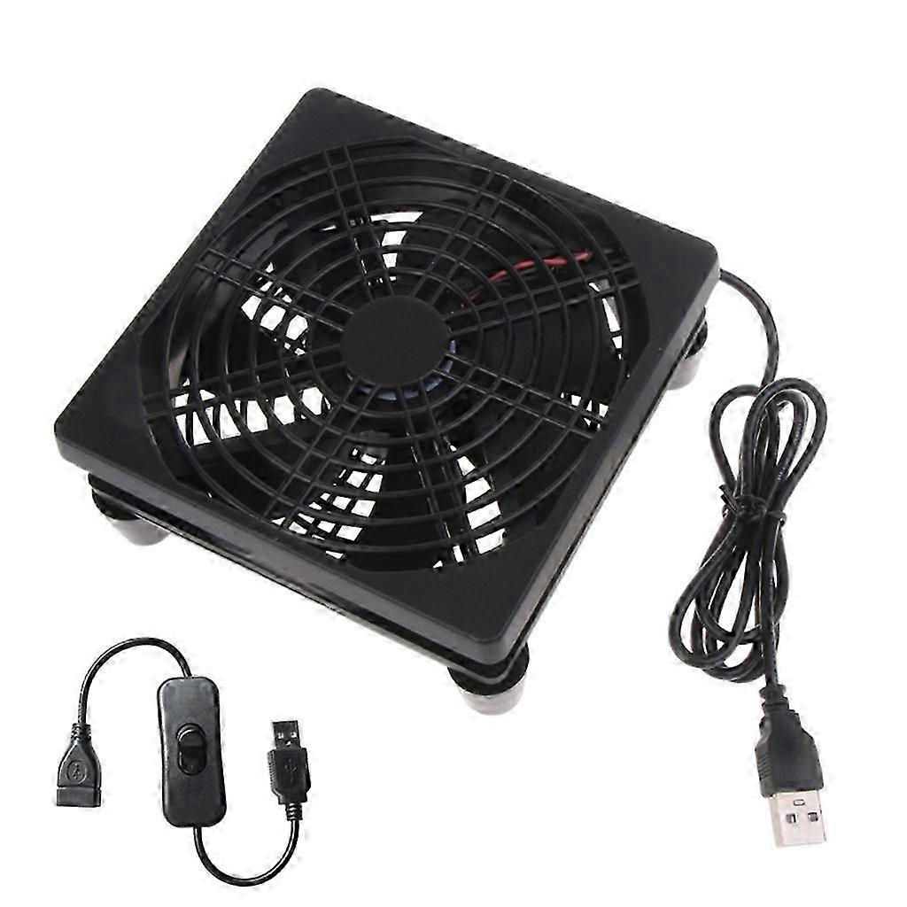 120mm USB Cooling Fan, 3 Adjustable Speeds, for Router, Receiver, Game Console