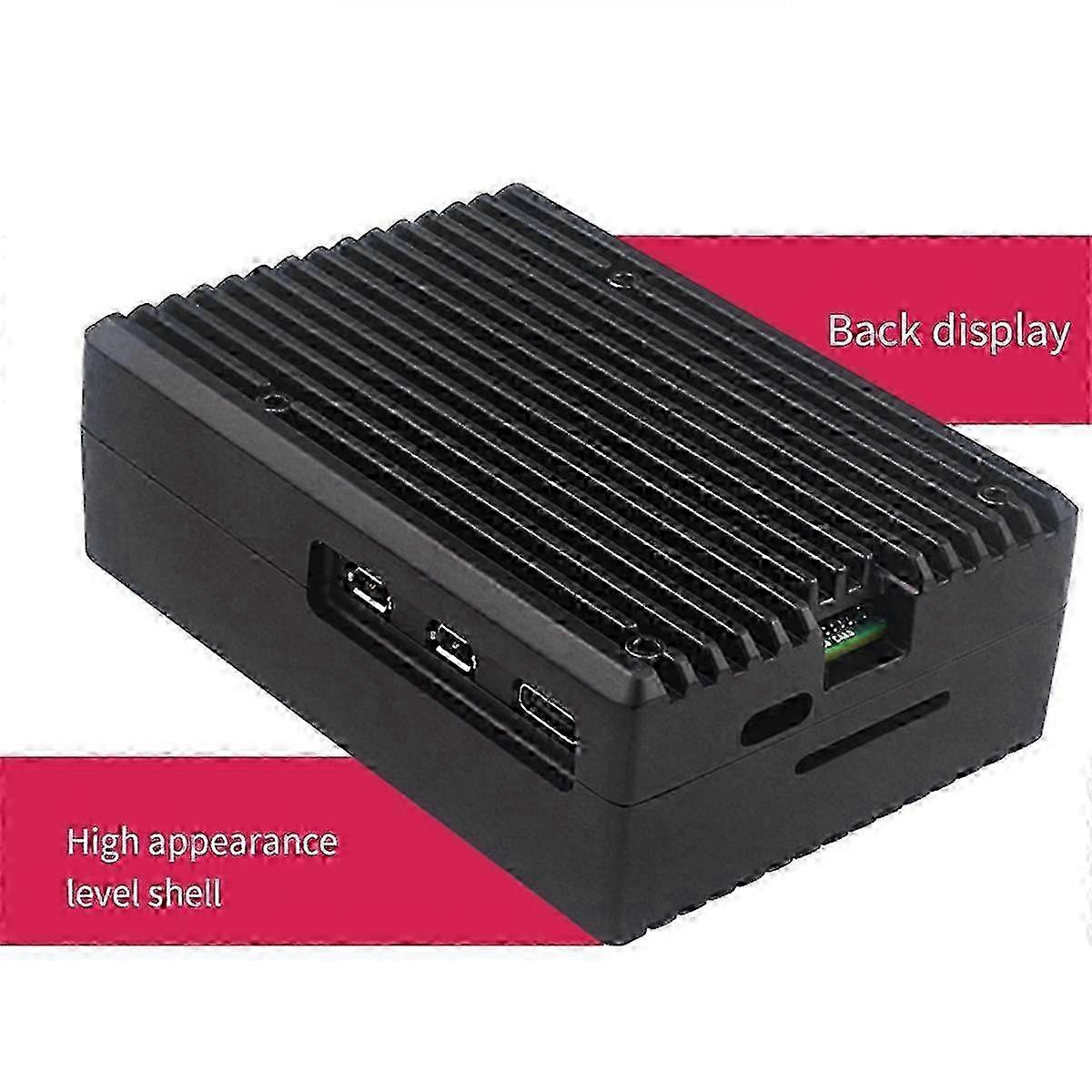 For 5 Case Aluminum Passive Cooling Case Shell Enclosure for Pi 5 Heat Dissipation Protective Case 25-26s