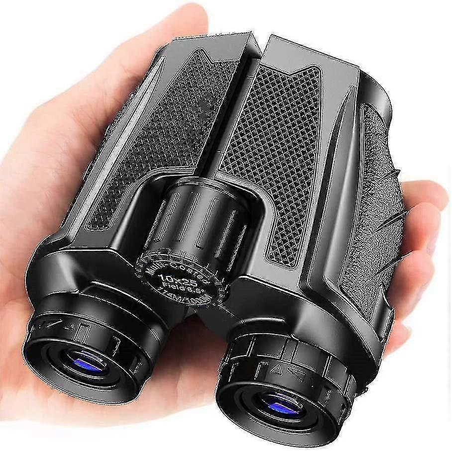 10x25 Compact Binoculars With Low Light Night Vision, Large Eyepiece W
