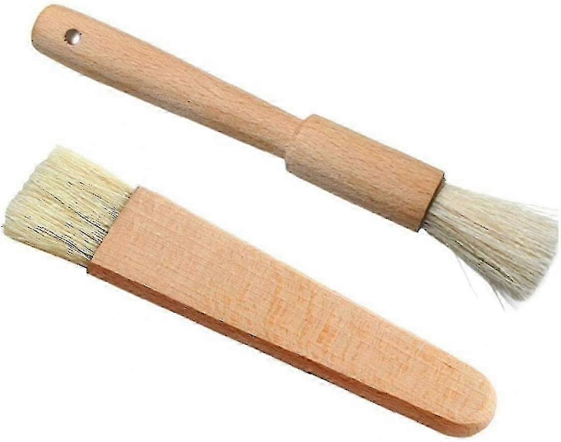 Wood Oil Brushes with Handle for Grilling, Baking, and Cooking Pastries and Sauces