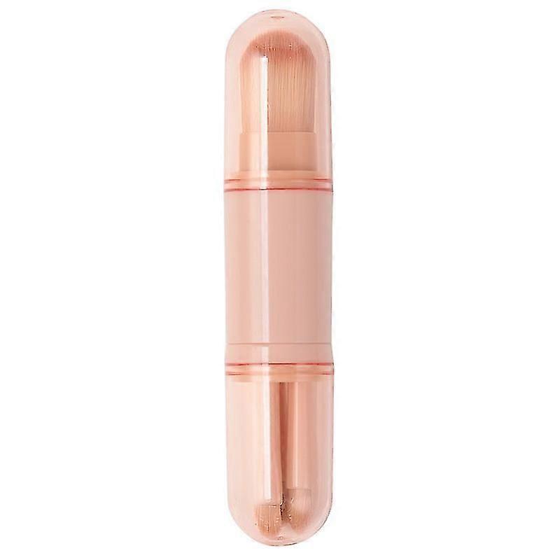 Retractable Makeup Brush, 4 In 1 Portable Mini Brush (pink)