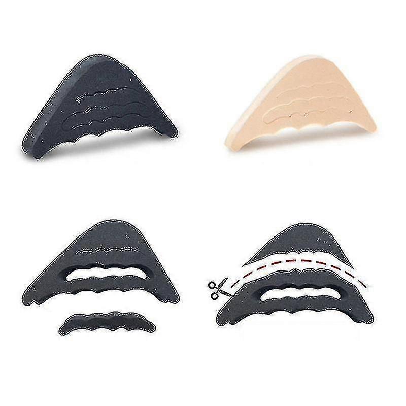 وسادة قدم أمامية للكعب العالي قابلة للتعديل للسيدات، 4 أزواج، أسود، لون البشرة