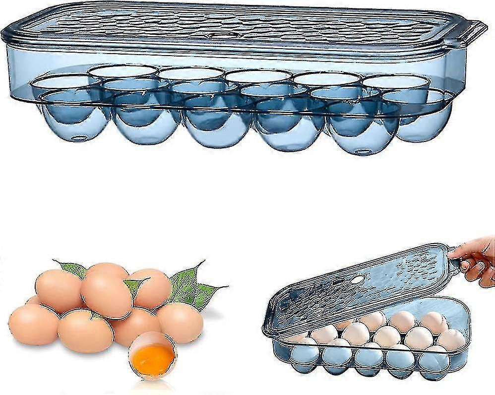 Plastic Egg Carton, Egg Storage Container, Bpa Free, Stackable Egg Freezer Storage, Compatible With Li