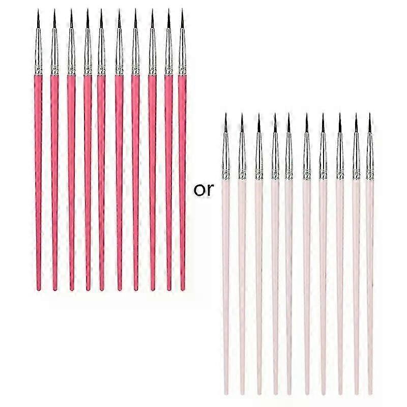 Paint Brushes 10 Pieces Sets Fine Tip Paint Brush Round Pointed Tip Nylon Brush