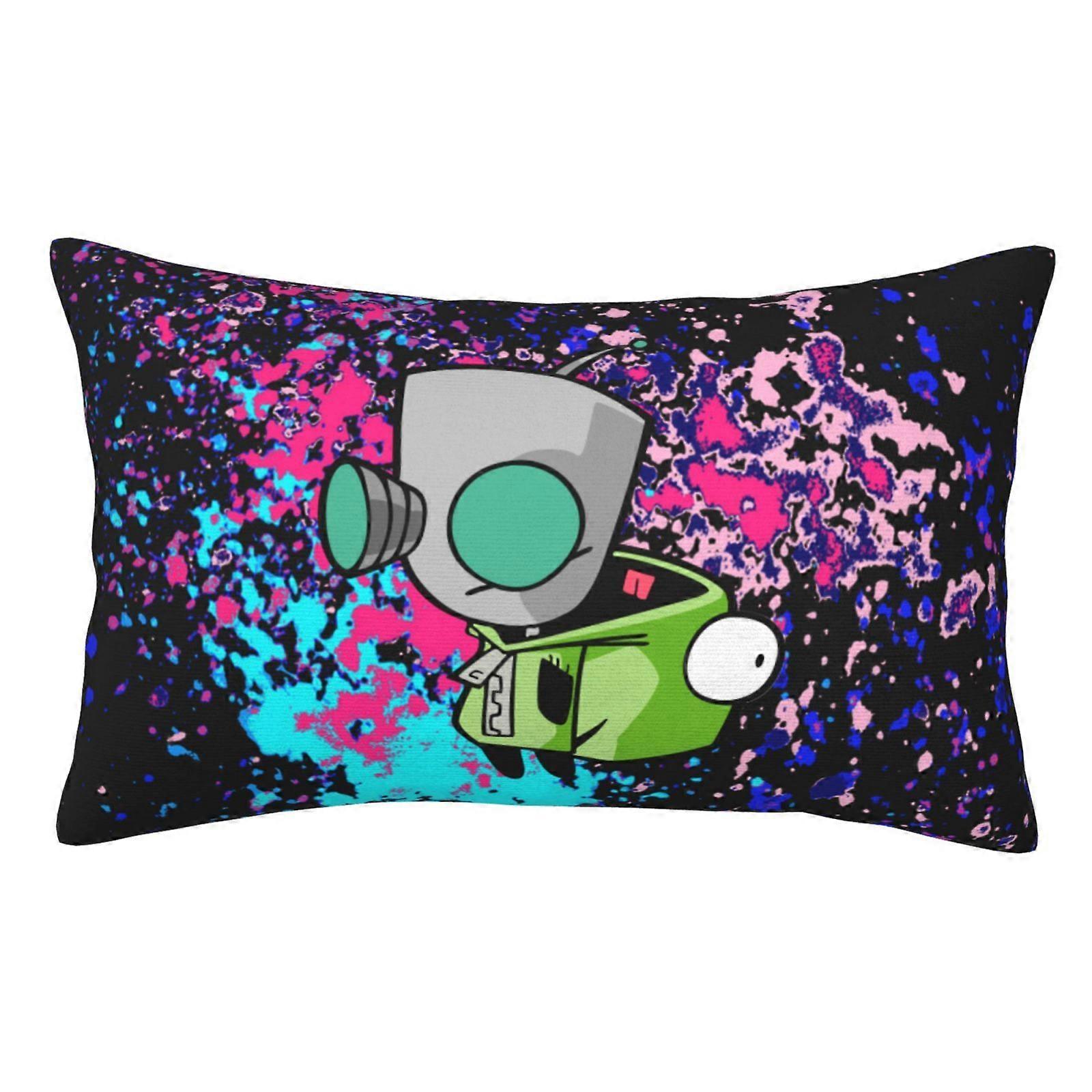 t976 Invader Zim Gir Fronha Almofada Capas de Almofada Com Zíper Oculto Fronha Decoração Para Cama Dormitório Sofá Sofá Carro cBZT976