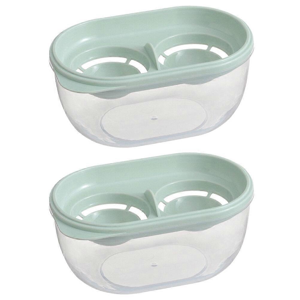 Guangmc 2pcs Egg Separator Egg Sieve with Container (Light Green)