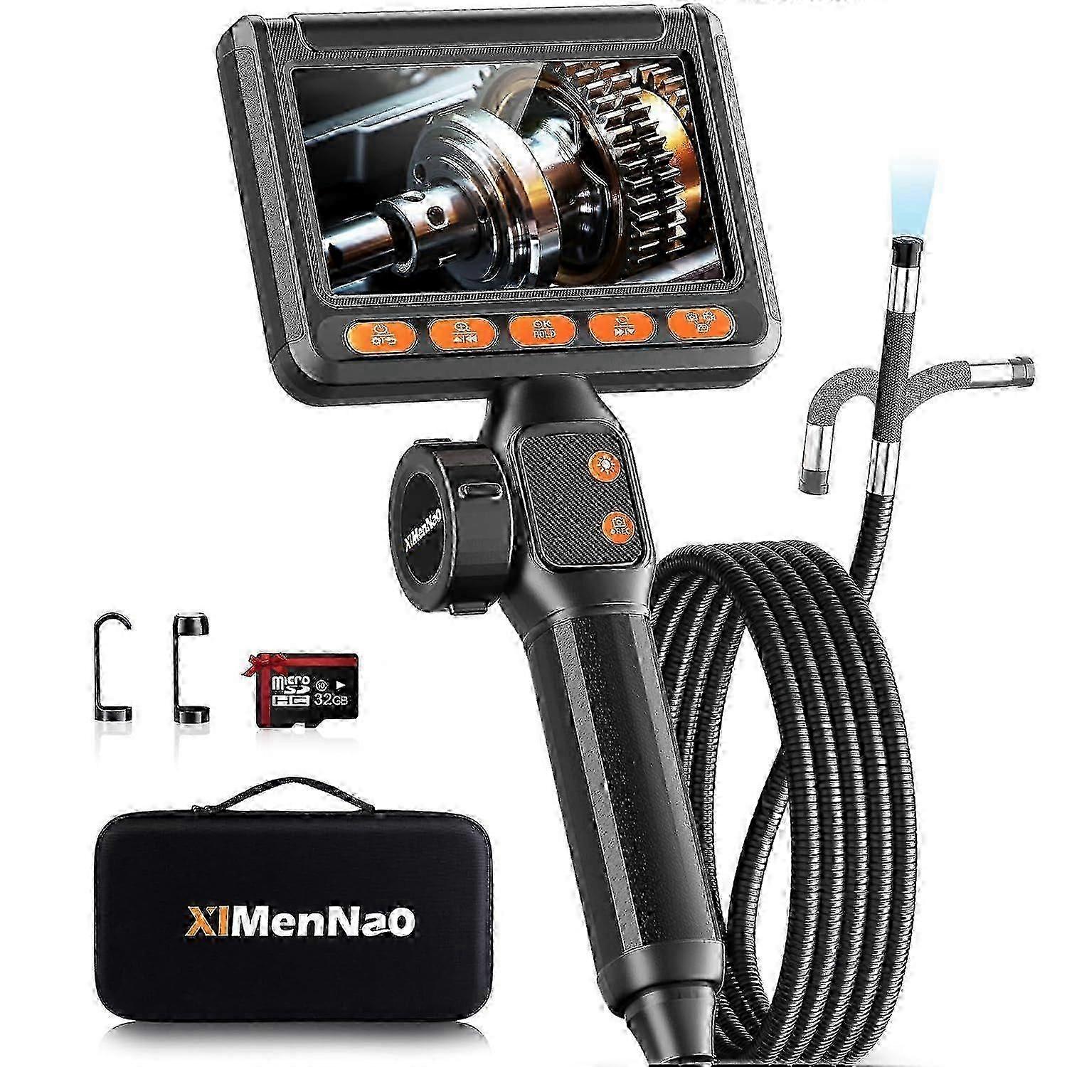 High quality Two-Way Articulating Borescope Camera with Light: