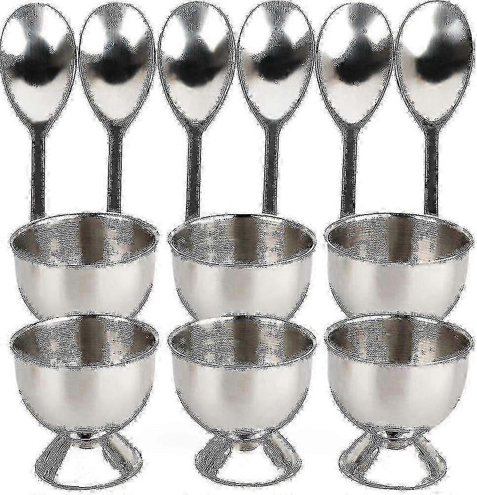 بيض ستانلس ستيل للبيض المسلوق. طقم 12 قطعة مع 6 بيضات و 6