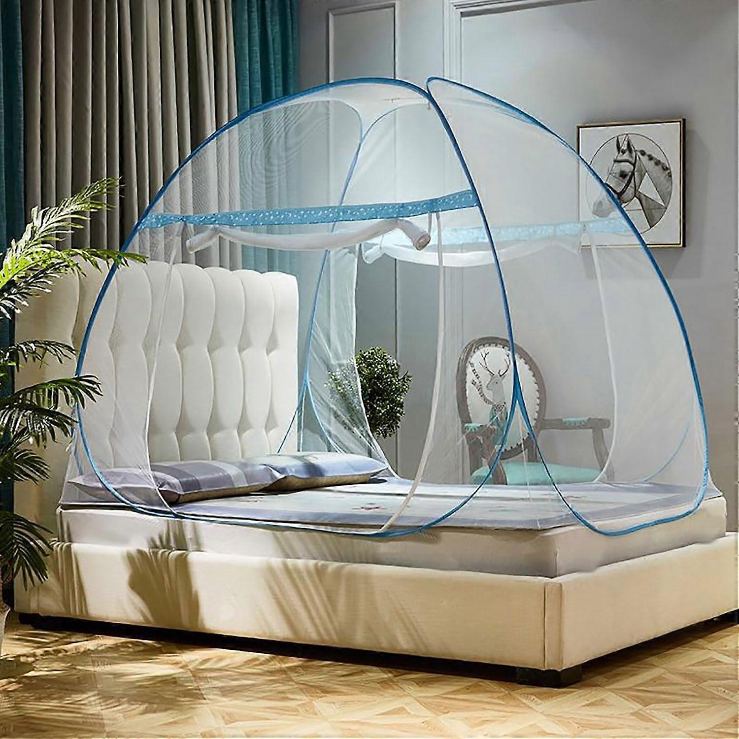 Pop Up Mosquito Net Tent For Bed Foldable Design Portable Travel Net Bottom Included