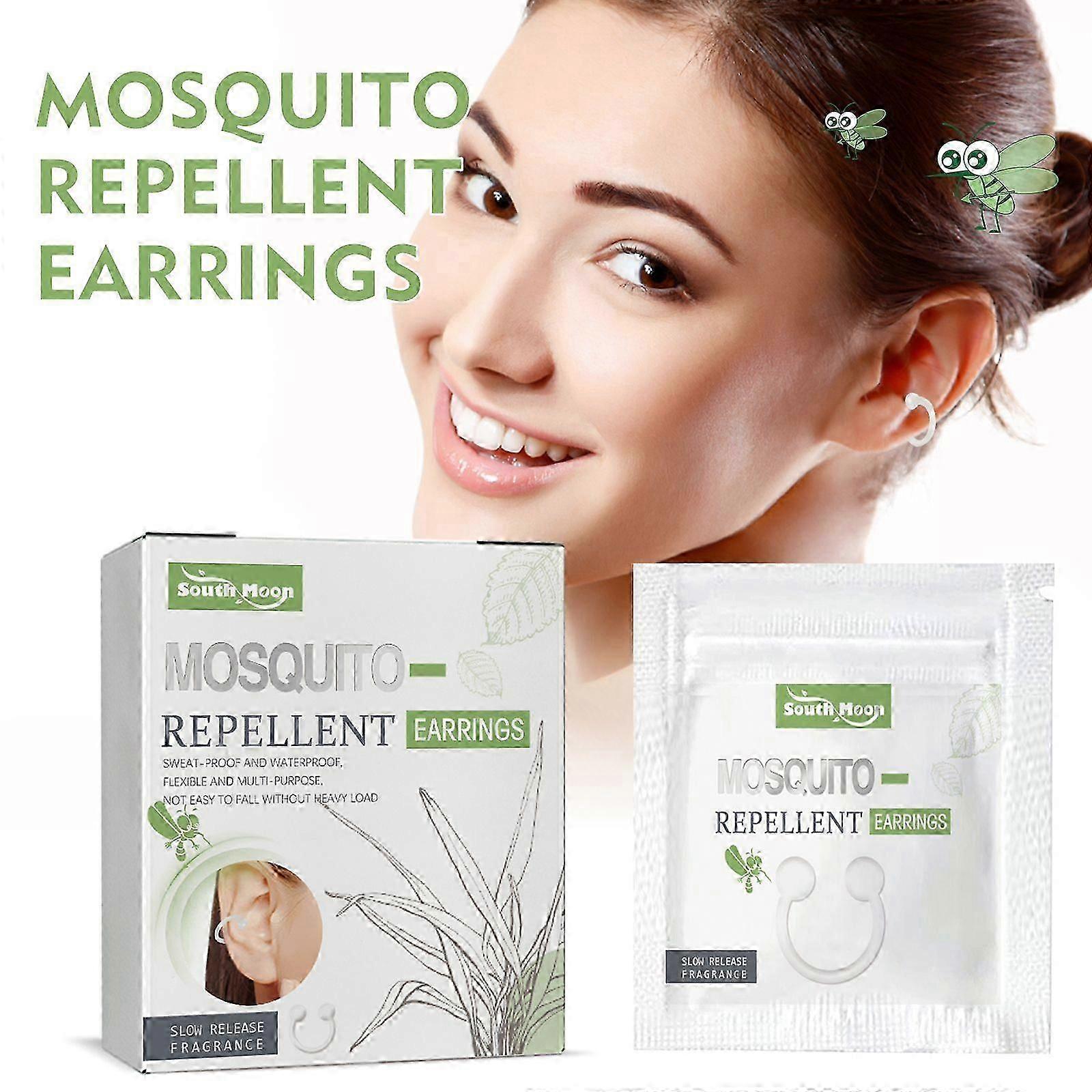 Natural Mosquito Repellent Earrings for Kids & Babies  7 Pack with Citronella, Peppermint & Citrus Oils, Safe & Easy to Use, Relieves Itching & Discom