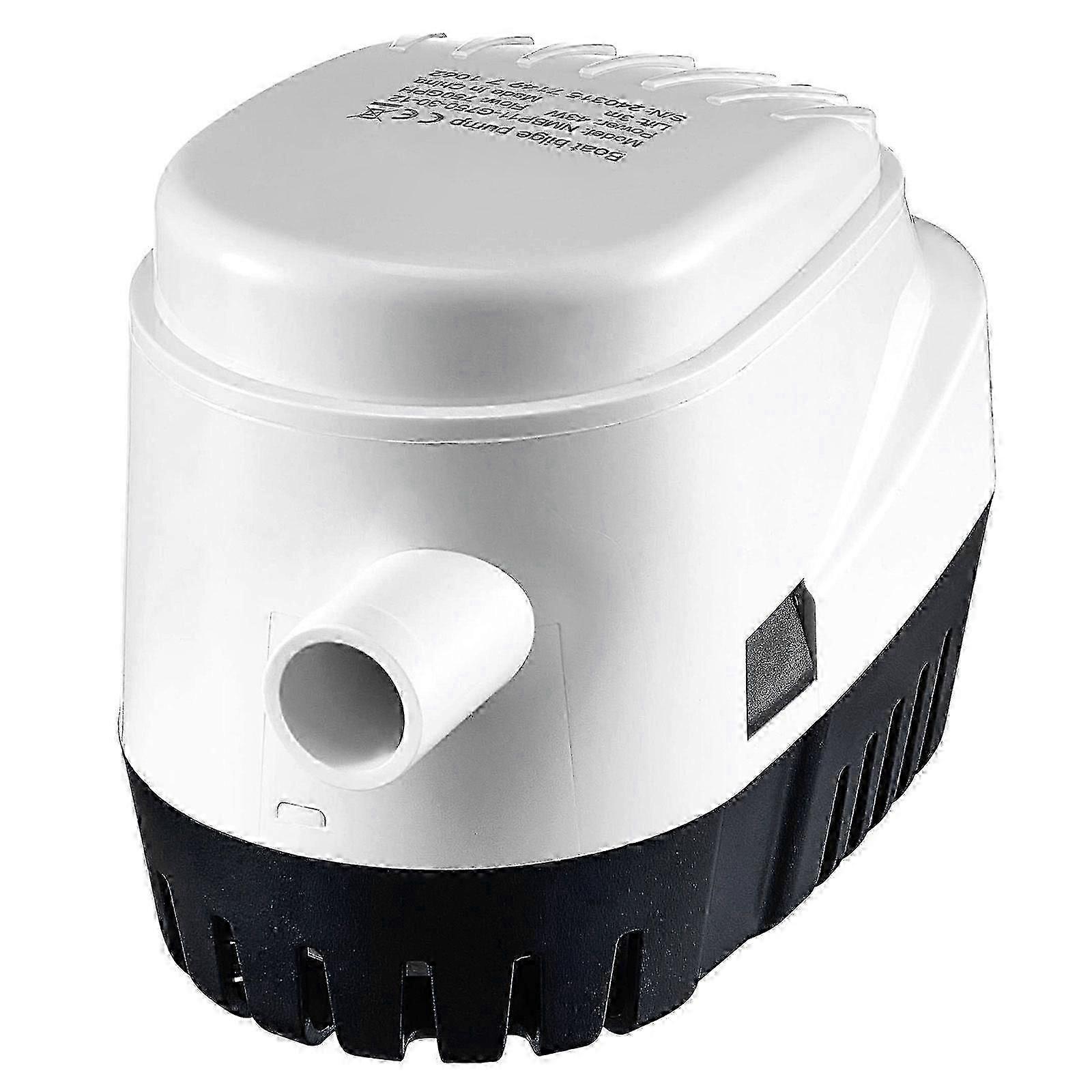 Automatic Submersible Bilge Pump with 750GPH Flow Rate 12V and Float Switch for Small Boats Featuring 0.7" Diameter Outlet