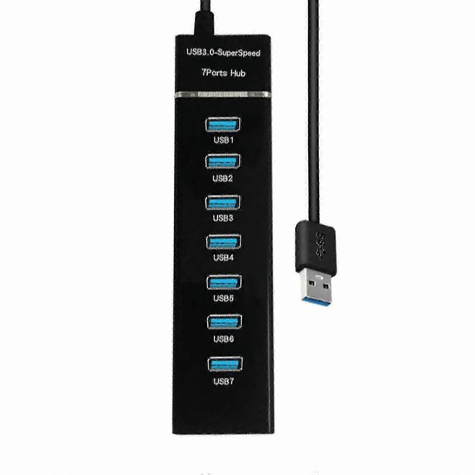 7-Port USB 3.0 Hub Multi Splitter Expansion Adapter for Multiple Devices Connection