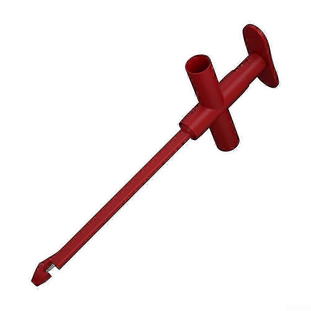 Insulated Wireless Test Hooks with 4mm Banana Socket, Red Color, Ideal for Car Reverse Testing and Wire Testing