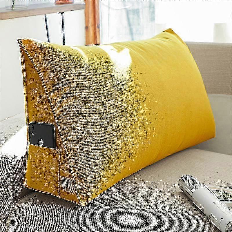 Wedge cushion for bed, triangular backrest pillow