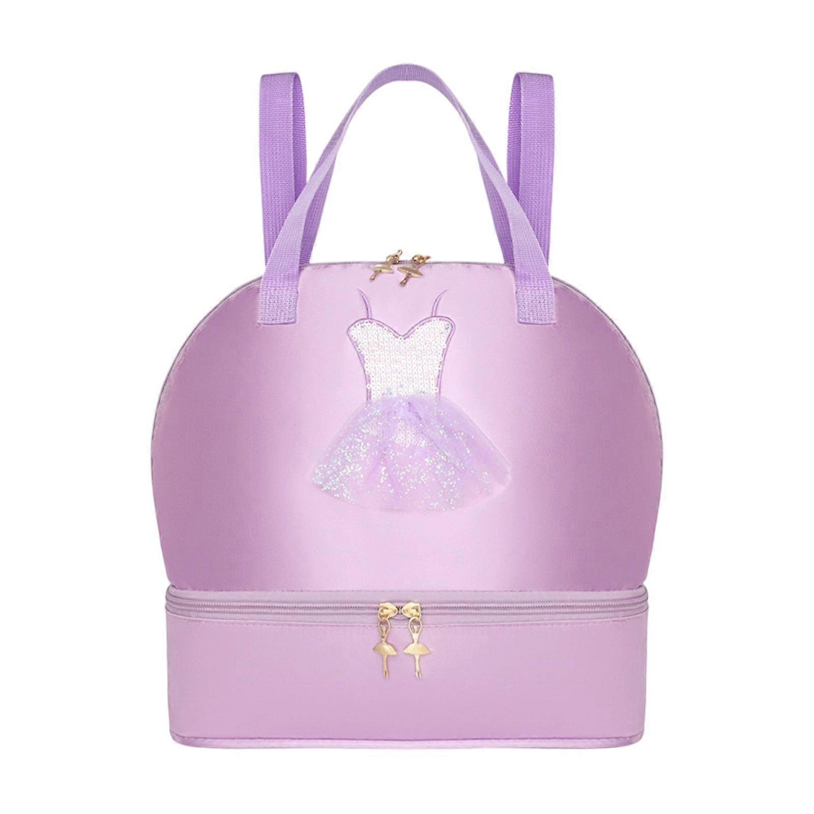 Ballet Dance Backpack Children Backpack with Shoe Compartment for Travel Dancing