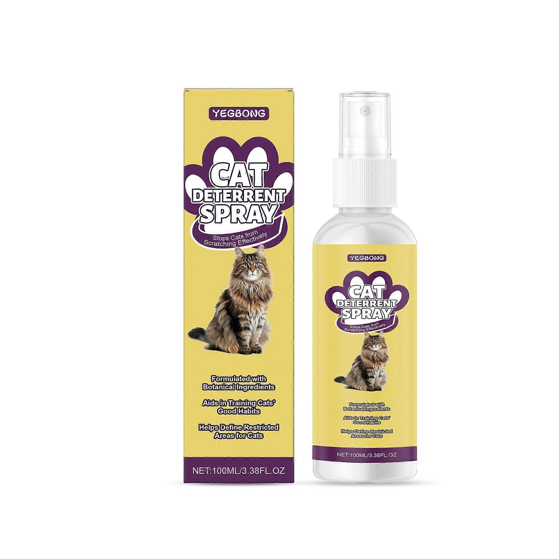 Cat scratch-resistant spray with gentle formula, comfortable for cats, good for cat behavior, and protects furniture.