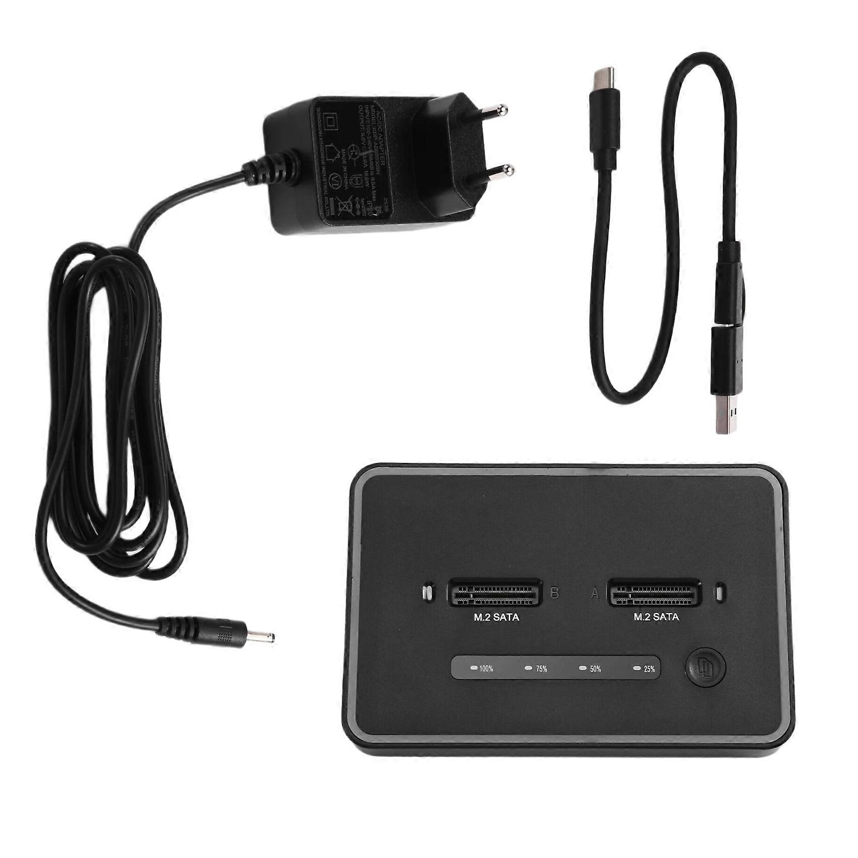  Offline Clone Dual Protocol M.2 Ssd Case EU Plug