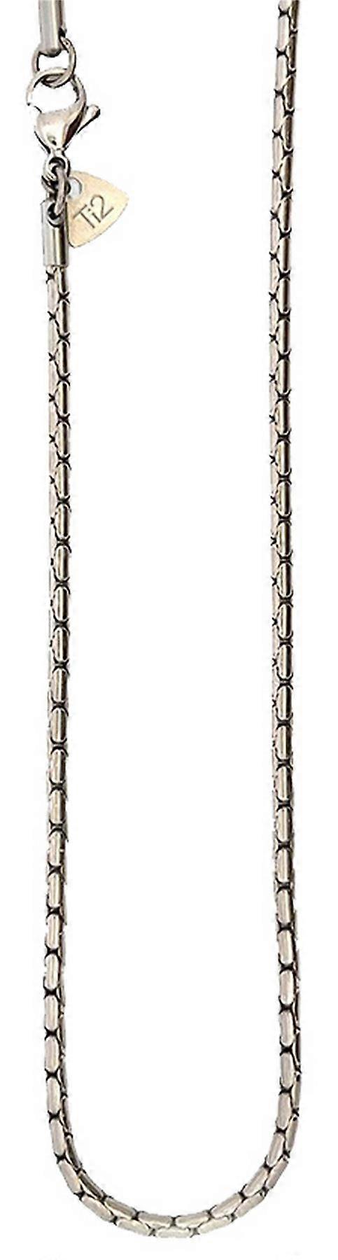 Ti2 Titanium Natural Slim Snake Chain - Silver